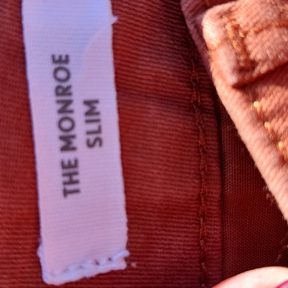 LOFT NWT The Monroe Slim Pants In Rust, 97% Cotton, Size 8 - Picture 4 of 8